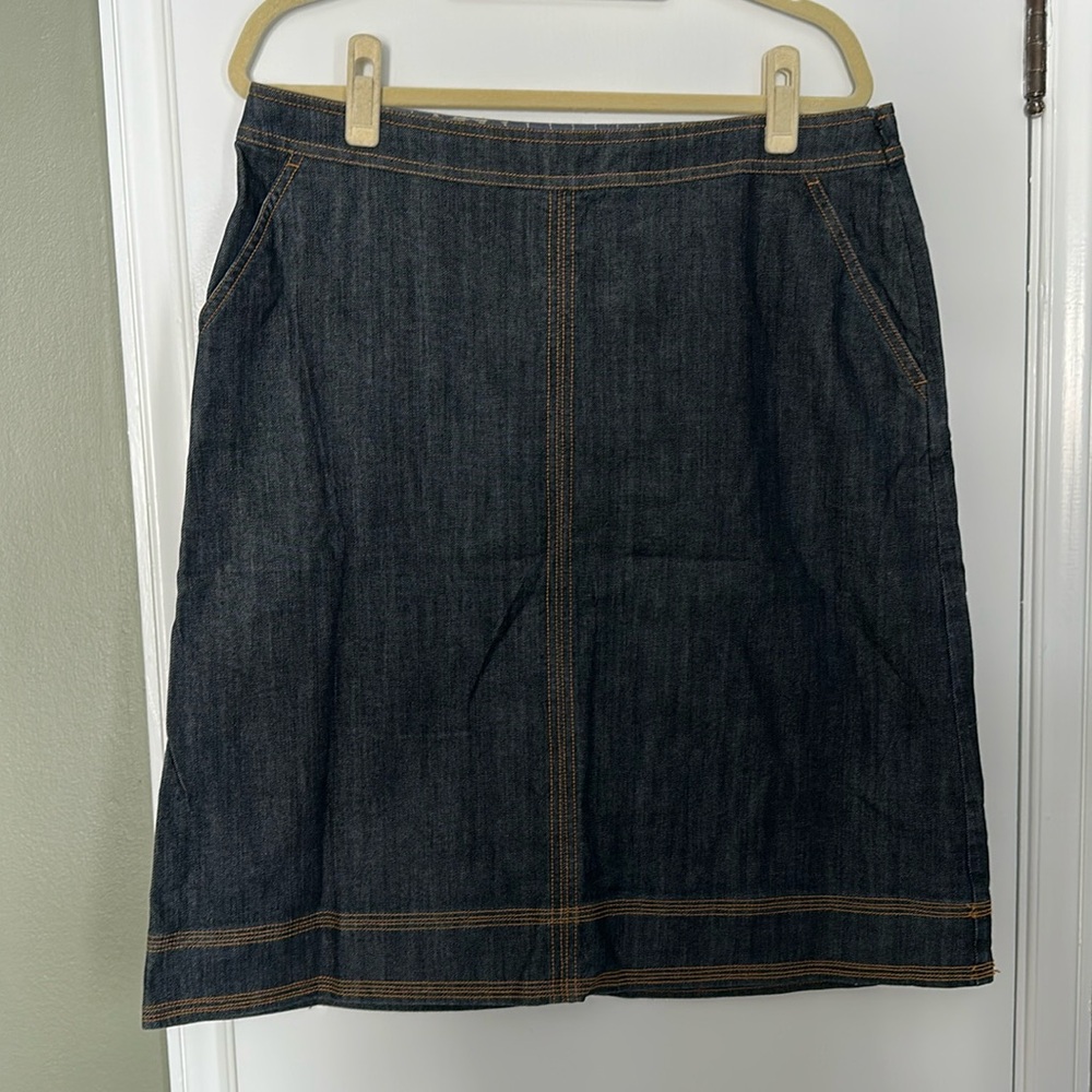 Boden A-Line Denim Skirt w/Pockets!